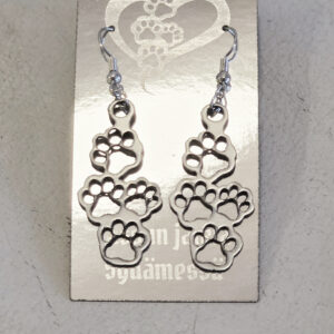 Korvakorut - tassupolku - hopeanvärinen