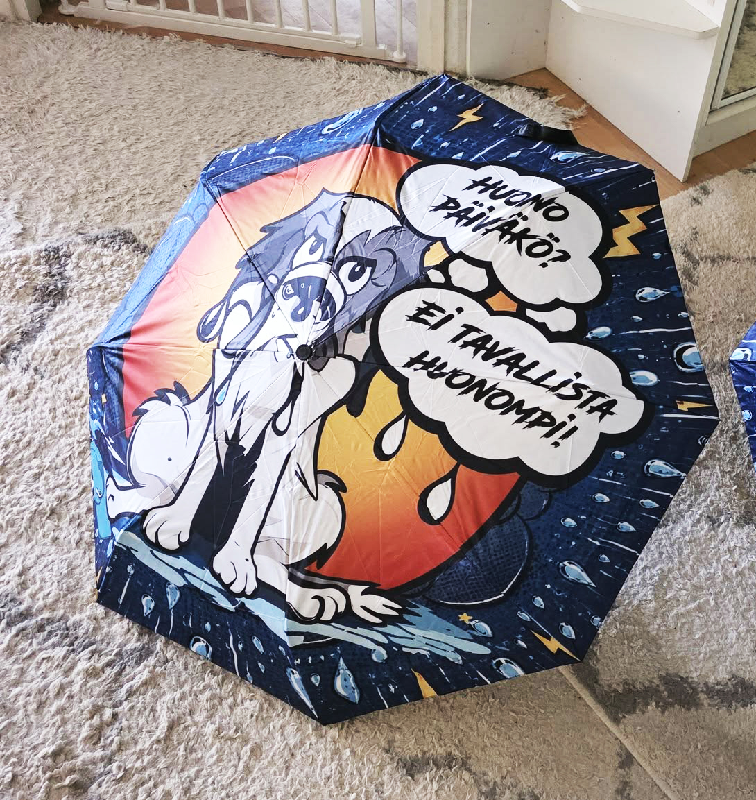 Räyhä Rauha -sateenvarjo – Huono päiväkö?